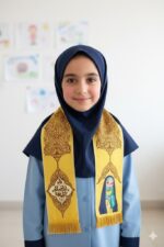 شال گردن دخترانه طرح امام زمان (عج)